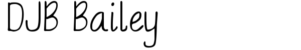DJB Bailey font preview